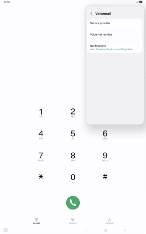 Press Voicemail number.