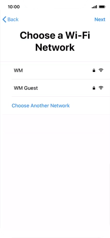 Press the required Wi-Fi network.