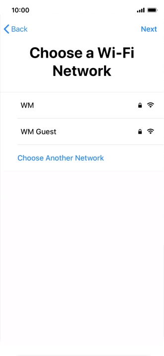 Press the required Wi-Fi network.