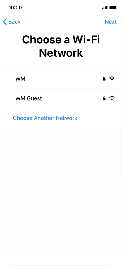 Press the required Wi-Fi network.
