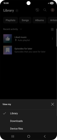 Press the required category and go to the required audio file.