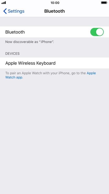 Press the required Bluetooth device and follow the instructions on the screen to pair the device with your phone.