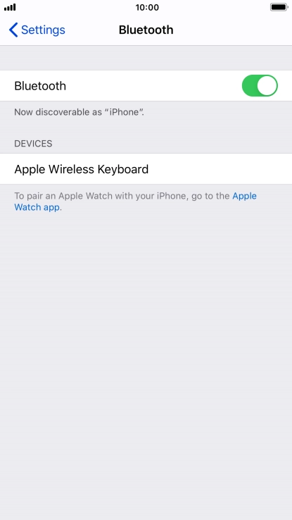 Press the required Bluetooth device and follow the instructions on the screen to pair the device with your phone.