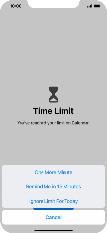 Press the required setting.