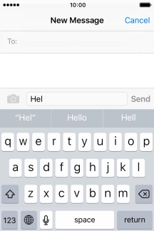Press the required word to insert it.