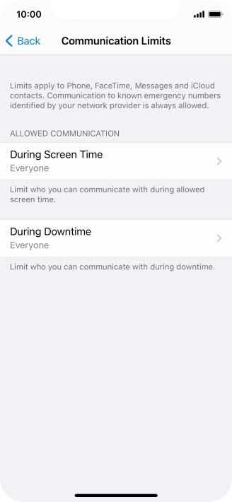 Press During Screen Time.