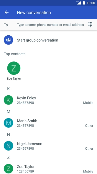 Press the field next to 