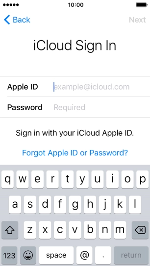 Press the field next to 