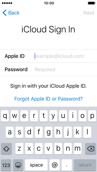 Press the field next to 