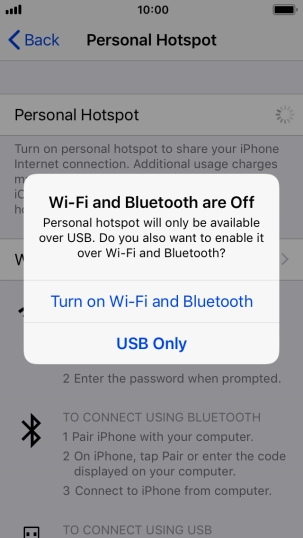 If Wi-Fi is turned off, press Turn on Wi-Fi and Bluetooth.