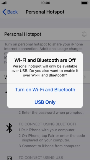 If Wi-Fi is turned off, press Turn on Wi-Fi and Bluetooth.