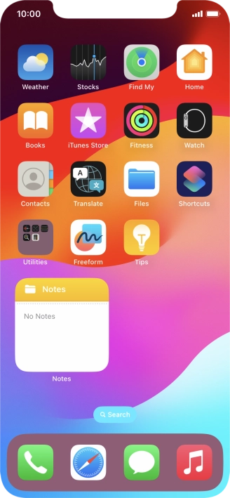 If you're using a Widget Stack: slide up or down on the stack to select the required widget.