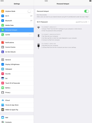 Press Wi-Fi Password and key in the required password.