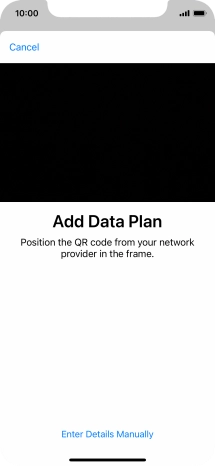 Place the QR code you've received inside the phone camera frame to scan the code.