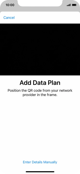 Place the QR code you've received inside the phone camera frame to scan the code.