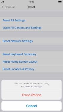 Press Erase iPhone.