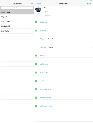Press add phone and key in the required phone number. Press add phone and key in the required phone number.