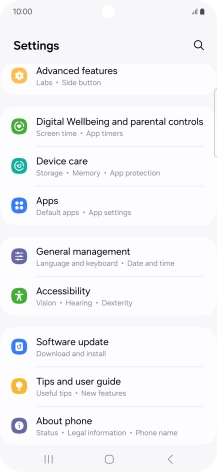 Press Software update.