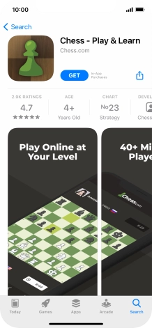 Press GET and follow the instructions on the screen to install the app.