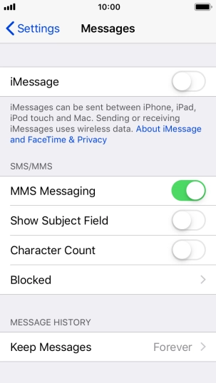 Press the Home key to return to the home screen.
