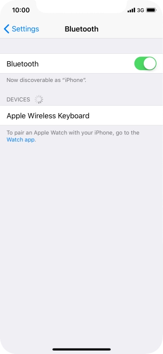 Press the required Bluetooth device and follow the instructions on the screen to pair the device with your phone.