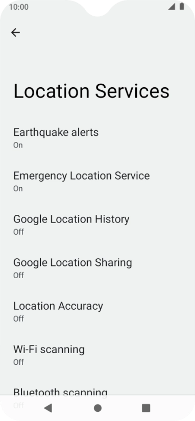 Press Location Accuracy.