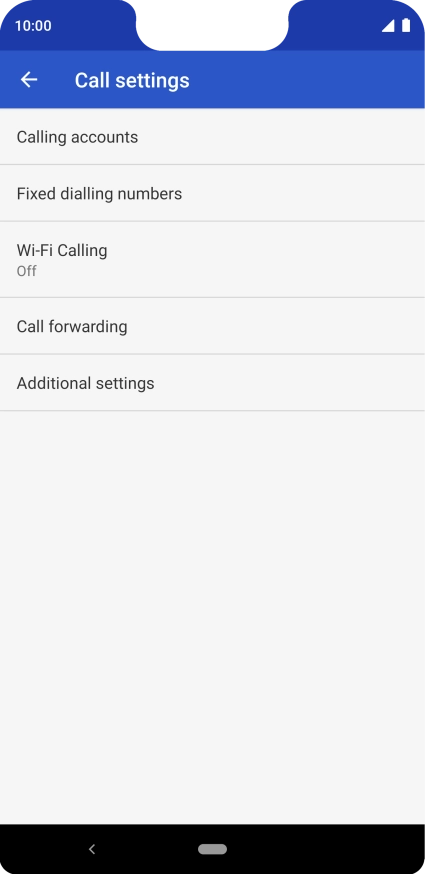 Press Call forwarding.