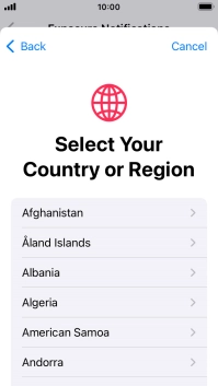 Press the required country.