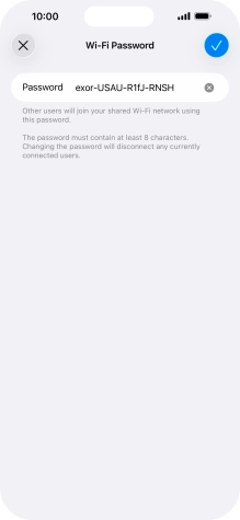Press the confirm icon.