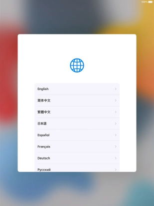 Press the required language.