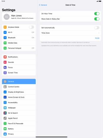 Press the indicator next to 