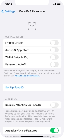 Press Set Up Face ID.