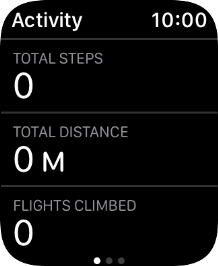 Keep sliding upwards and follow the instructions on the screen to see an activity summary for the current week or to adjust the daily activity goal.