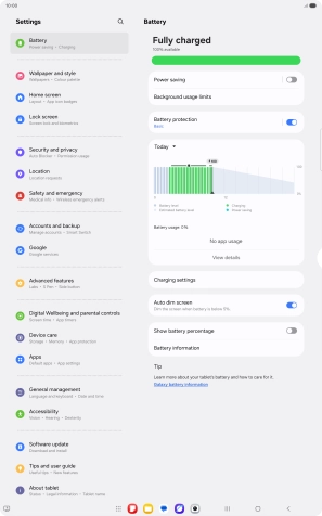 Press Power saving. Press Power saving.