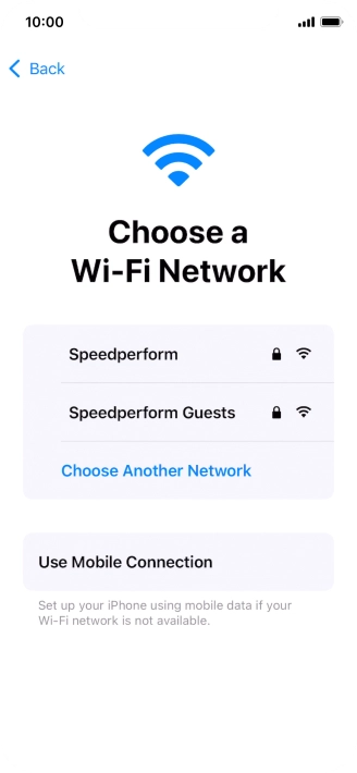 Press the required Wi-Fi network.