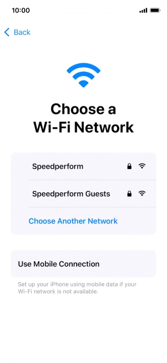 Press the required Wi-Fi network.