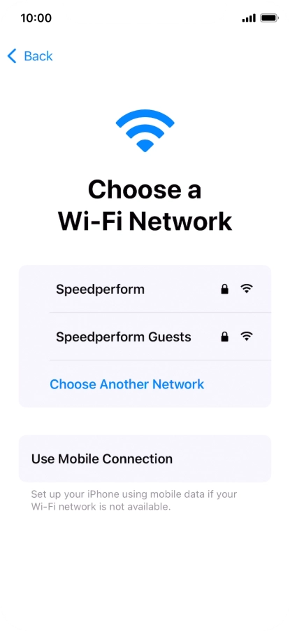 Press the required Wi-Fi network.