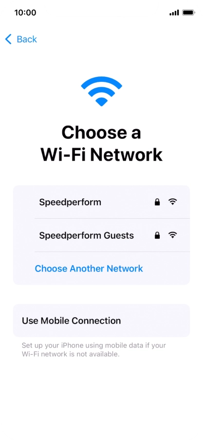 Press the required Wi-Fi network.