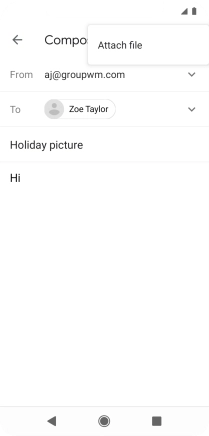 Press Attach file and go to the required folder.