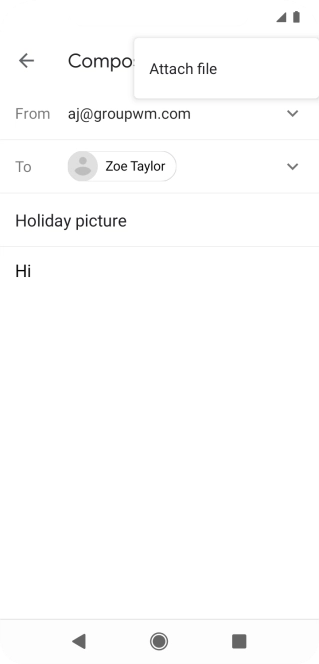 Press Attach file and go to the required folder.