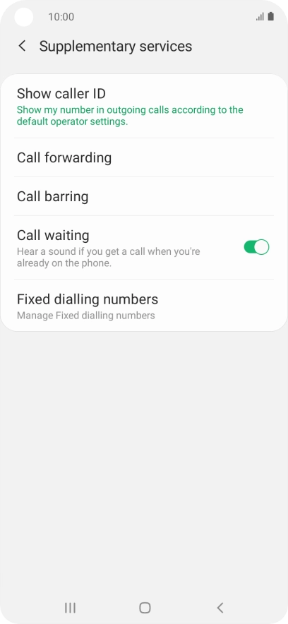 Press Call forwarding.