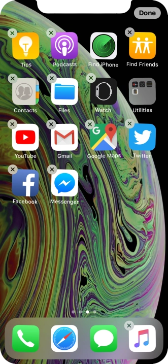 Press the delete icon.