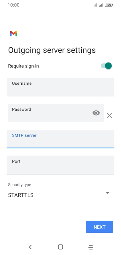 Press the field below 
