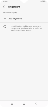 Press Add fingerprint.
