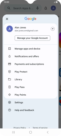 Press Manage apps and device.