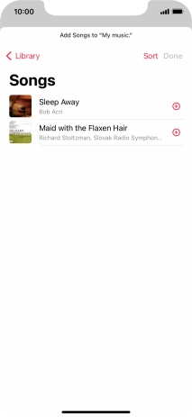 Go to the required category and press the required audio file.