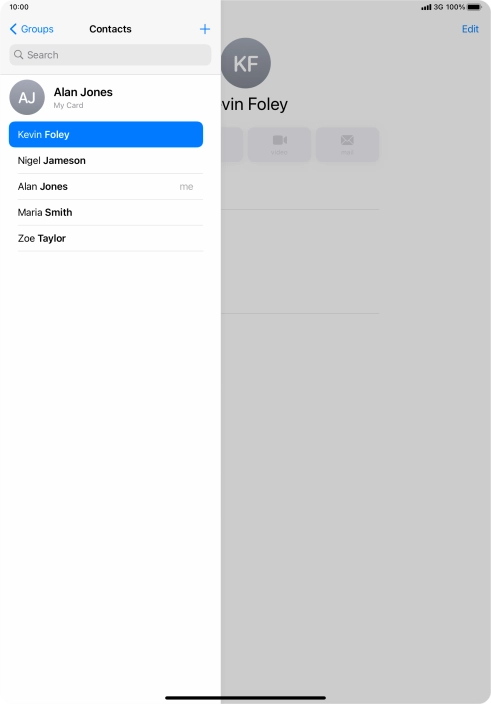 Press the new contact icon.