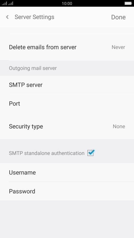Press the field next to 