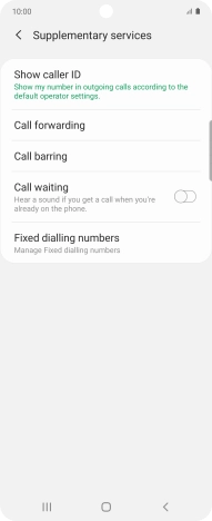 Press Call forwarding.