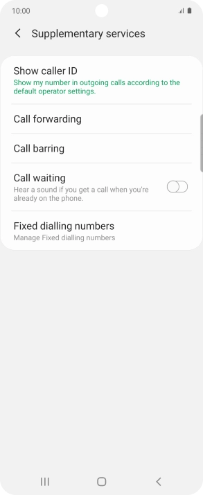 Press Call forwarding.